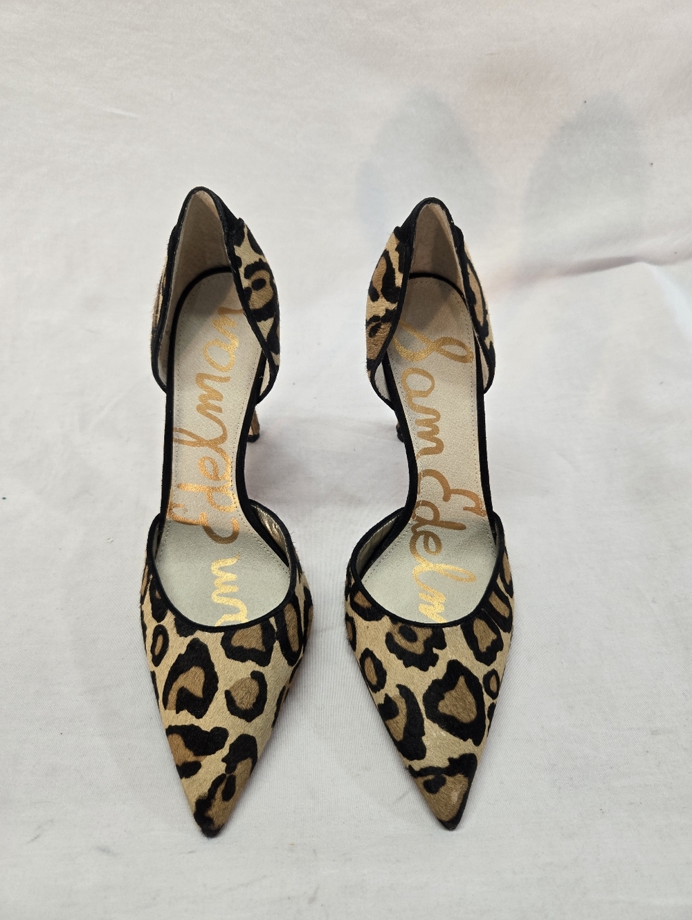 Sam Edelman Women's Size 7 'Delilah' Calf Hair d'Orsay Pumps Leopard Print Heels - Picture 3 of 5